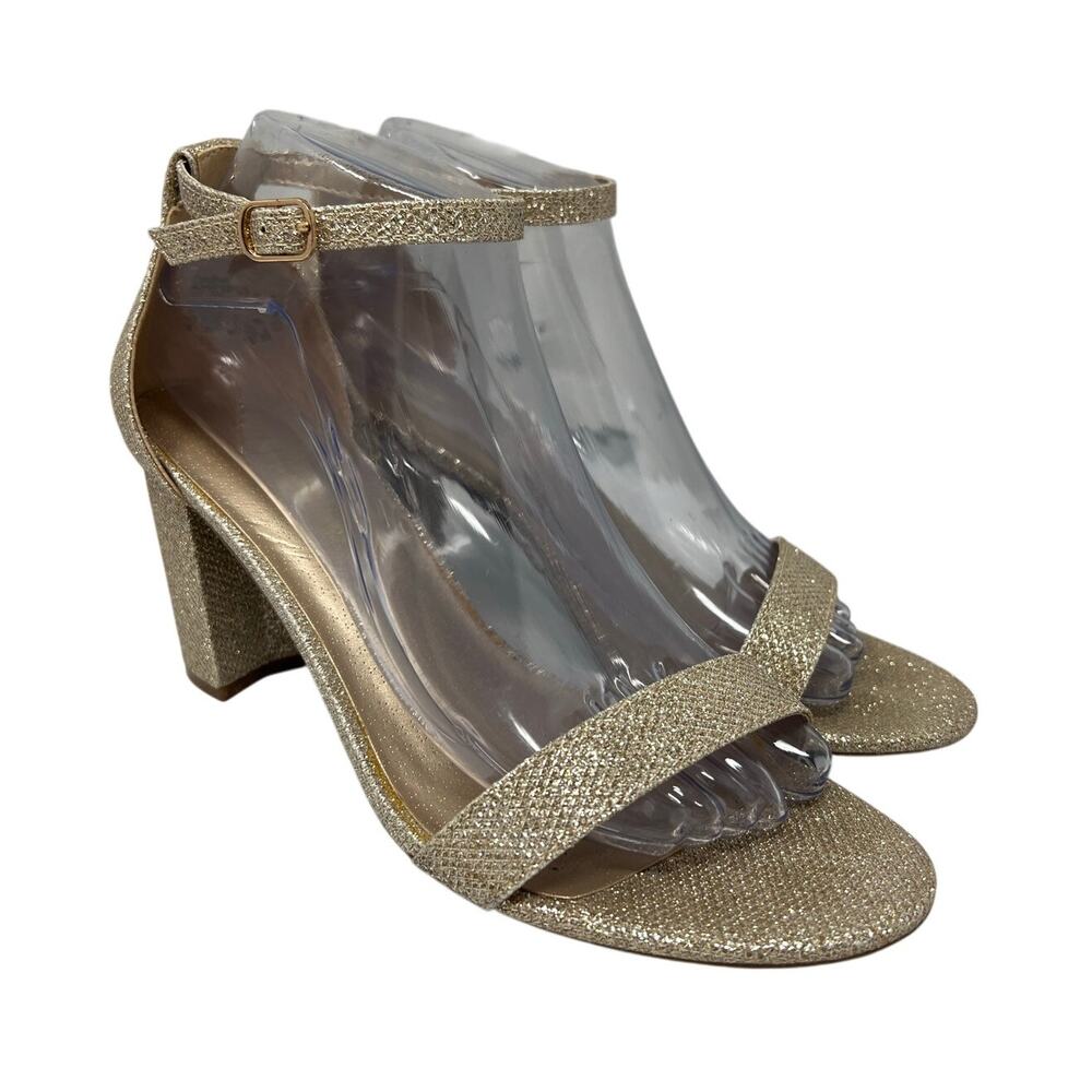 Women’s Dream Pairs Glitter Gold Formal Evening Prom Wedding Heels 8